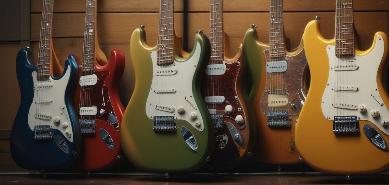 Collection of Fender guitars